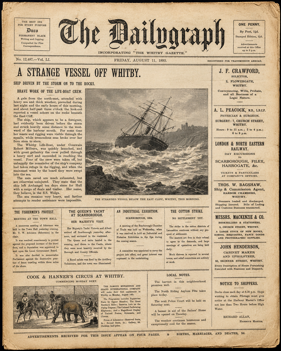 The Dailygraph newspaper front page
